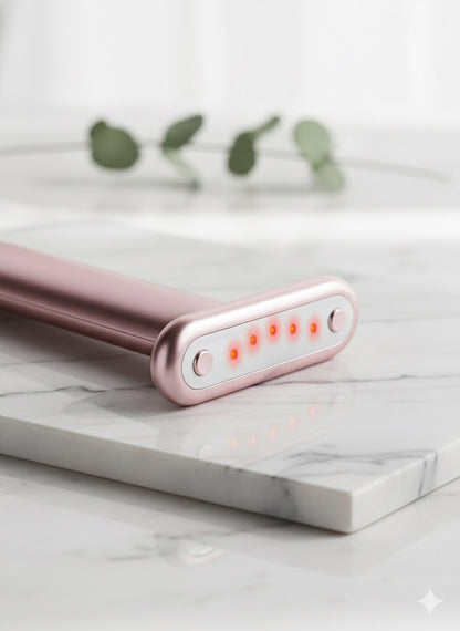 Augen- und Gesichtsmassagegerät mit Wärme & LED gegen müde Augen